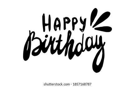 Plantilla de tarjeta de felicitación de cumpleaños. Ilustración vectorial aislada en fondo blanco. Cartas para paquetes de emoticones, tarjetas de felicitación, material para fiestas, pancarta escolar o afiche