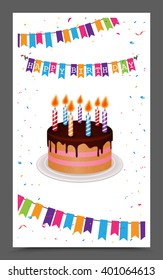 Birthday greeting and Invitation card design 