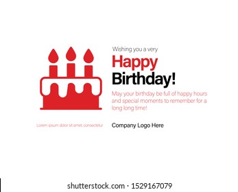 Birthday Greeting Minimal Corporate Design