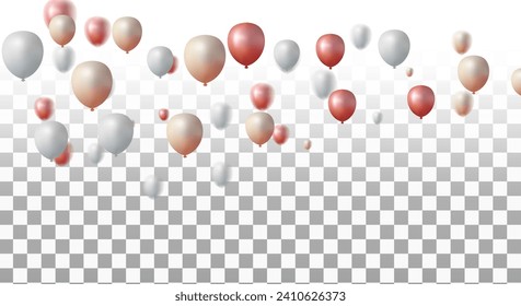 Geburtstag Gruß Vektorhintergrund Design. Herzlichen Glückwunsch zum Geburtstag mit bunten Ballons in Mustern Raumelementen für Geburtstagsfeiern. Vektorgrafik.