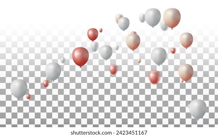 Diseño de fondo vectorial de saludo de cumpleaños. Feliz cumpleaños a tu texto con globos coloridos en elementos de espacio de patrones para la celebración del día de nacimiento. Ilustración vectorial.