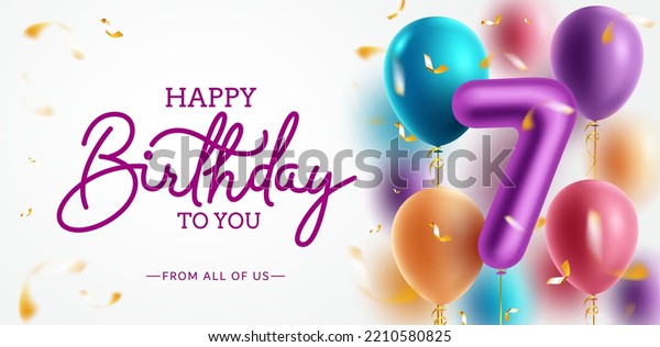 Birthday Greeting Vector Design Happy Birthday Stock Vector (Royalty ...