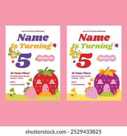 Birthday greeting vector template design. Vector illustration birthday