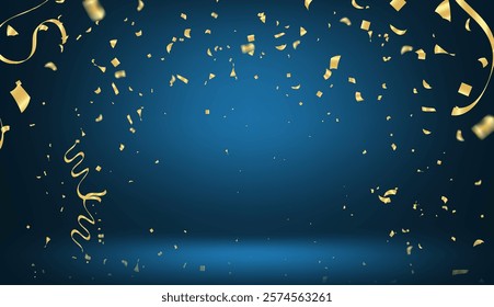 Birthday greeting vector template design. Happy birthday text in white board space with confetti element. round 3d air balloons. illustration