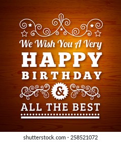 Birthday greetings. 