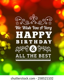 Birthday greetings.