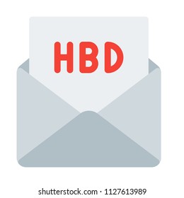 Birthday Greetings in envelope