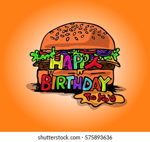 Birthday hamburger