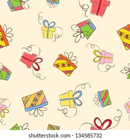 birthday hand drawn icons seamless eps8
