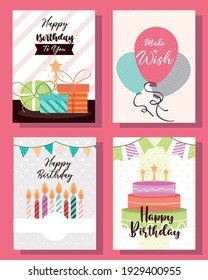 birthday happy celebration cards decoration