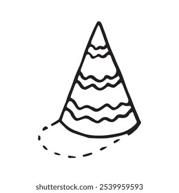 Birthday Hat or Cap illustration, icon on white background