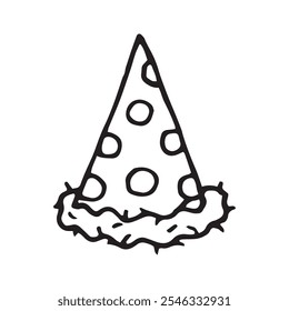 Birthday Hat or Cap illustration, icon on white color background