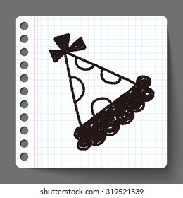 Birthday Hat Doodle Drawing Stock Illustration 359490746