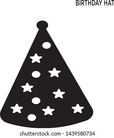 Birthday hat dots stars fashion concept symbol design