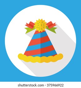 birthday hat flat icon