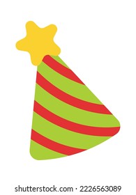 Birthday hat flat icon Funny celebration headdress