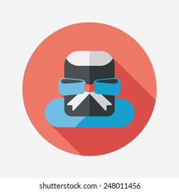 birthday hat flat icon with long shadow,eps10