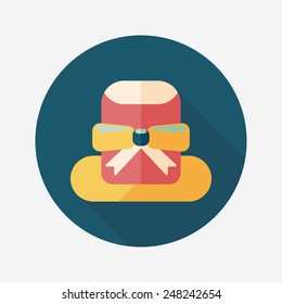 birthday hat flat icon with long shadow,eps10
