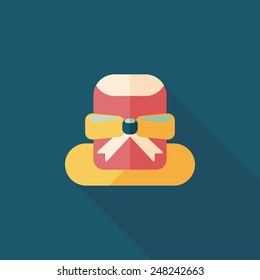 birthday hat flat icon with long shadow,eps10