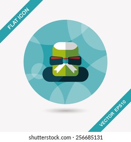 birthday hat flat icon with long shadow,eps10