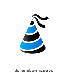 Birthday hat icon in duo tone color. Object celebration head wear