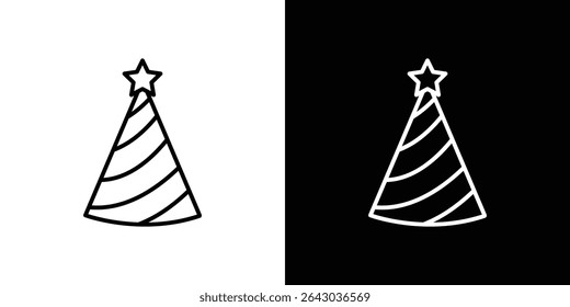 Birthday hat icon Flat style logo vector. perfect for UI designs