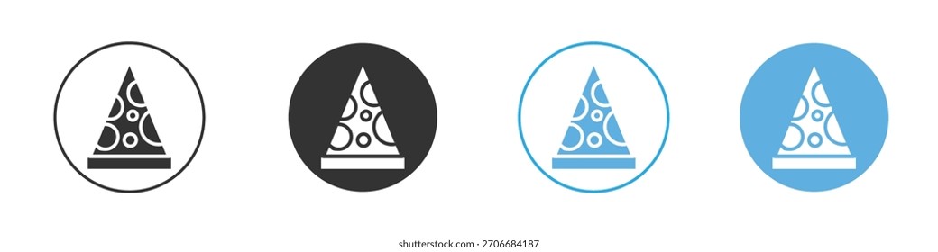 Conjunto de diseño de Plantilla de logotipo de icono de sombrero de cumpleaños