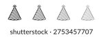 Birthday hat icon outline vector. outline icons collection.