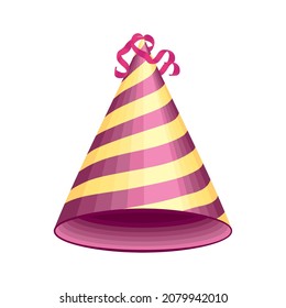 icono de sombrero de cumpleaños sobre blanco