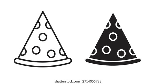 Diseños de Vector de silueta de icono de sombrero de cumpleaños. Trazos editables
