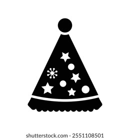 Birthday hat icon, Vector graphics