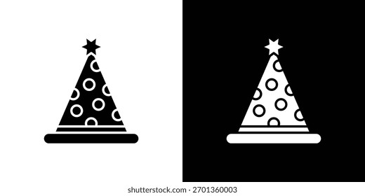 Icono de sombrero de cumpleaños. Ilustración vectorial. Diseño plano.