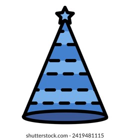 Icono de cumpleaños. Elementos aislados del vector. Símbolo de la ilustración de icono de ese elemento. Elementos del icono de la fiesta de cumpleaños. Diseño de vectores planos para afiches, tarjetas, papel pintado, afiches, banner. Trazo editable. EPS 10