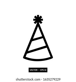 
birthday hat icon vector, icon party illustration logo template for many purpose. Isolated on white background.