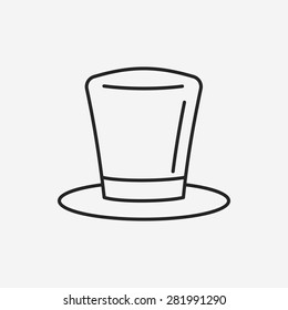 birthday hat line icon