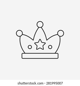 birthday hat line icon