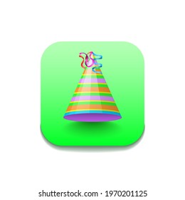 Birthday Hat Logo Vector Symbol Icon Design Style
