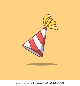 Birthday Hat. Birthday Party. Birthday Element. Vector Cartoon Illustration Icon