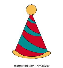 Birthday hat symbol icon vector illustration graphic design