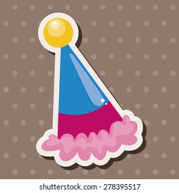 Birthday hat theme elements