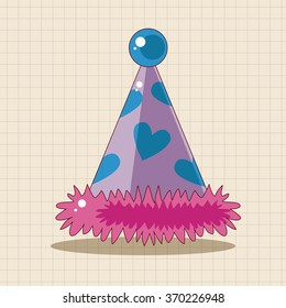 Birthday hat theme elements