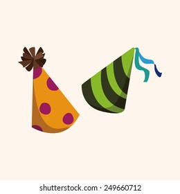 Birthday Hat Theme Elements Vector,eps