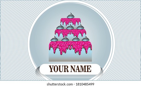 BIRTHDAY HOLIDAY CAKE, PASTRY LOGO