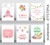 birthday, holiday, christmas greeting and invitation card.  there are teddy bear, gift boxes, confetti, cup cake. layout template in A4 size. vector illustration