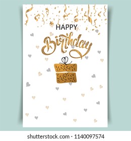 Birthday, holiday, Christmas greeting and invitation card