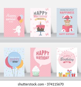 birthday, holiday, christmas greeting and invitation card.  there are balloons, gift boxes, confetti, cup cake. vector illustration