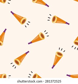 birthday horn , cartoon seamless pattern background