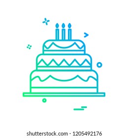 Birthday icon design vector 