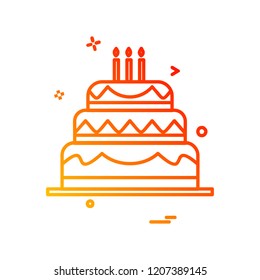 Birthday icon design vector 
