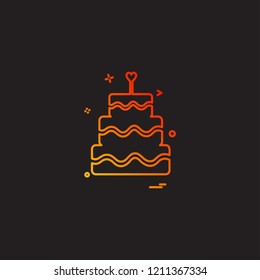 Birthday icon design vector 